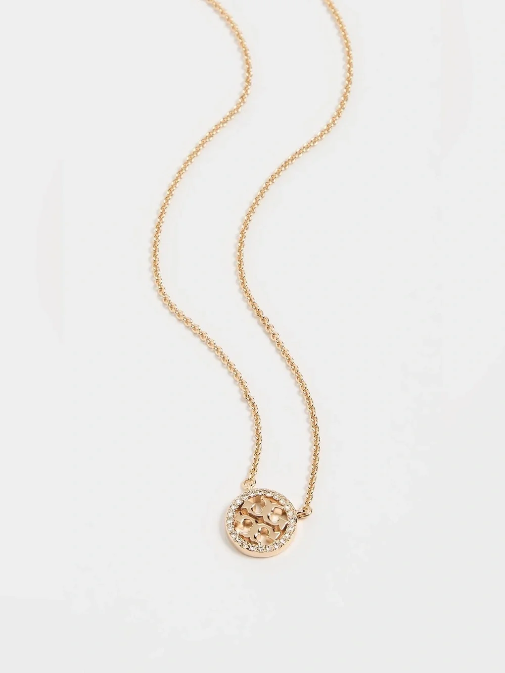 TORY BURCH *NWT* Miller Pave Pendant Necklace and Stud Earring Set in Gift Box